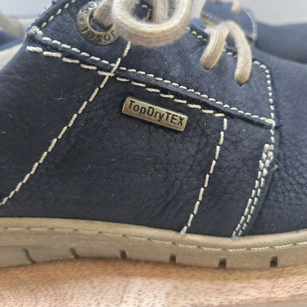 Josef Seibel TopDryTex Leather Walking Shoes Women's EU 37 US‎ 6.5 Blue...